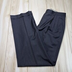 Zanella LORO PIANA Tasmanian Super 120's WOOL Dress Pants Men 34x33 Gray Italy